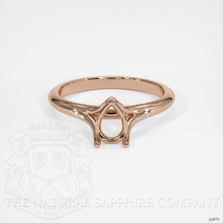 18K Rose Gold Solitaire Ring Setting