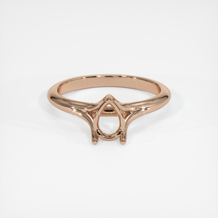 18K Rose Gold Solitaire Ring Setting