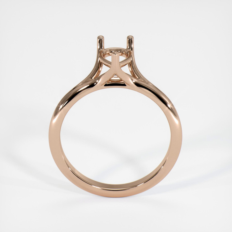 18K Rose Gold Solitaire Ring Setting