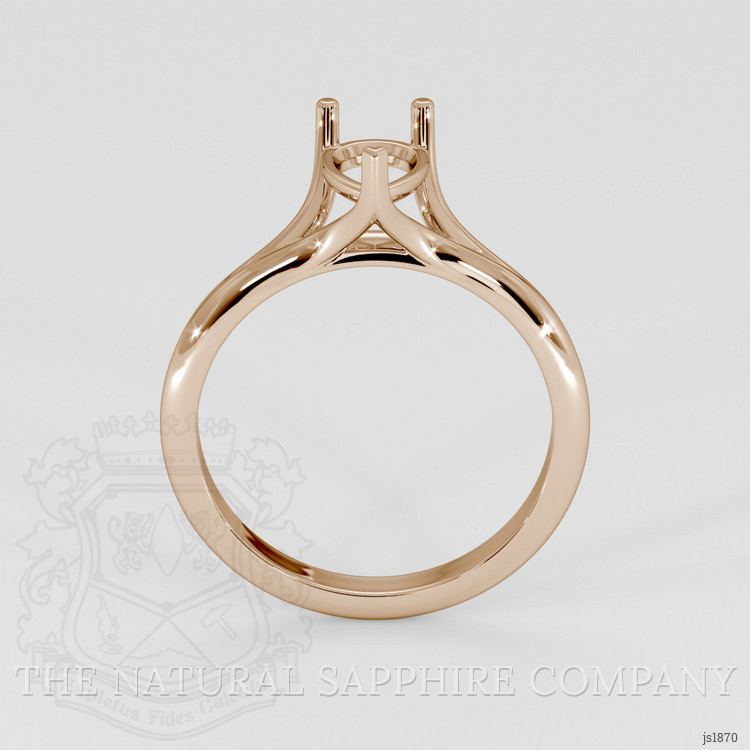 18K Rose Gold Solitaire Ring Setting