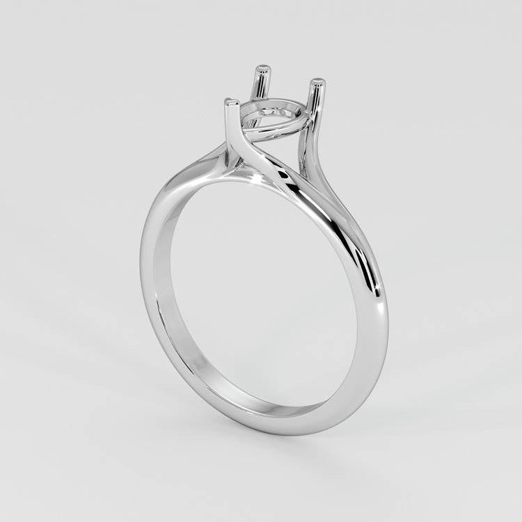 Silver Solitaire Ring Setting