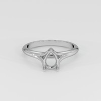Silver Solitaire Ring Setting Image