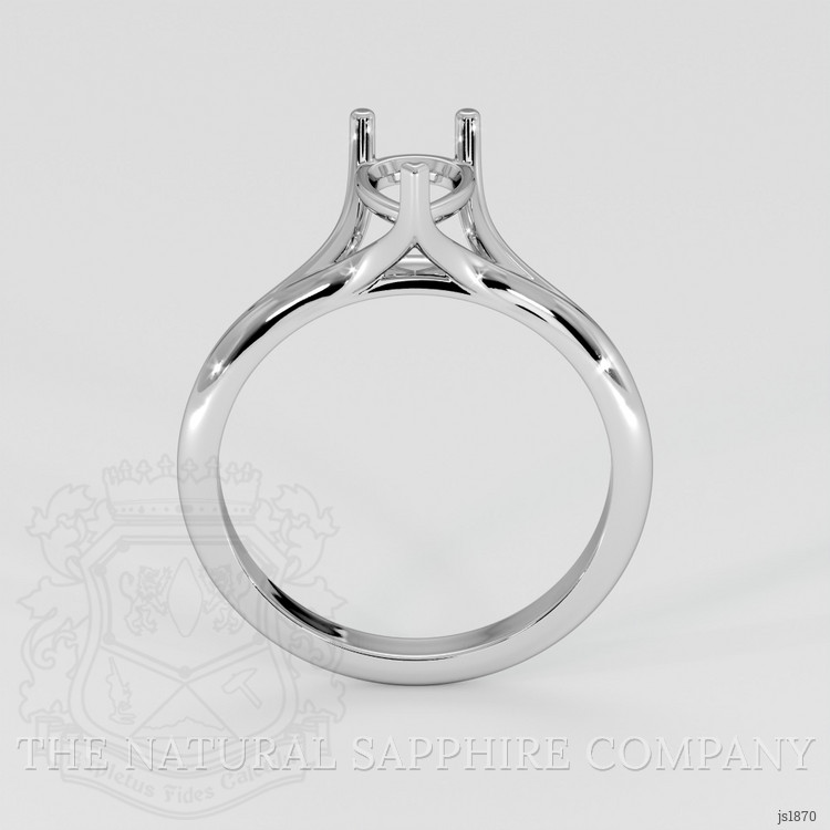 10K White Gold Solitaire Ring Setting