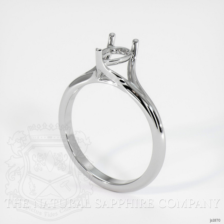 14K White Gold Solitaire Ring Setting
