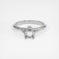 14K White Gold Solitaire Ring Setting Image