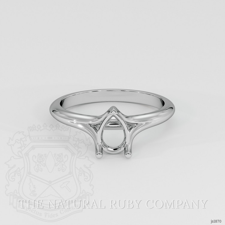 14K White Gold Solitaire Ring Setting
