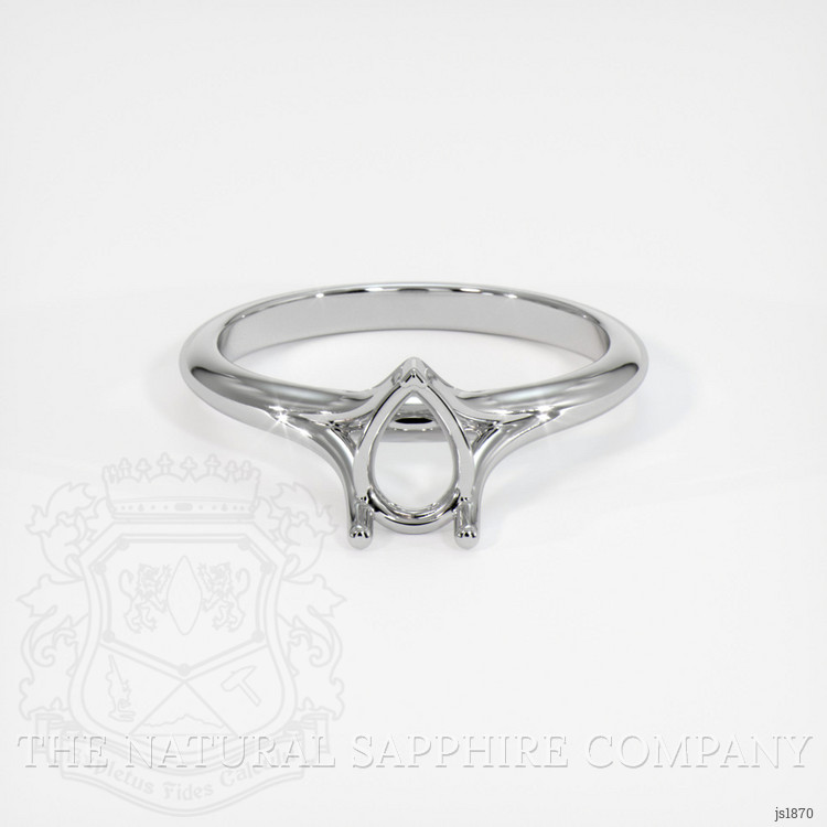 14K White Gold Solitaire Ring Setting