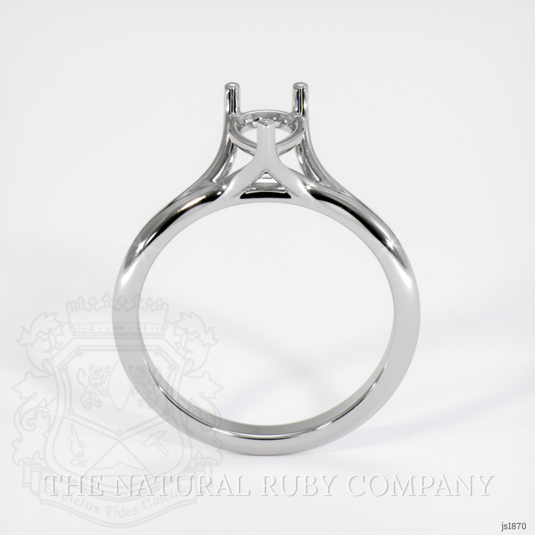 14K White Gold Solitaire Ring Setting