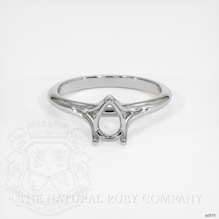 18K White Gold Solitaire Ring Setting