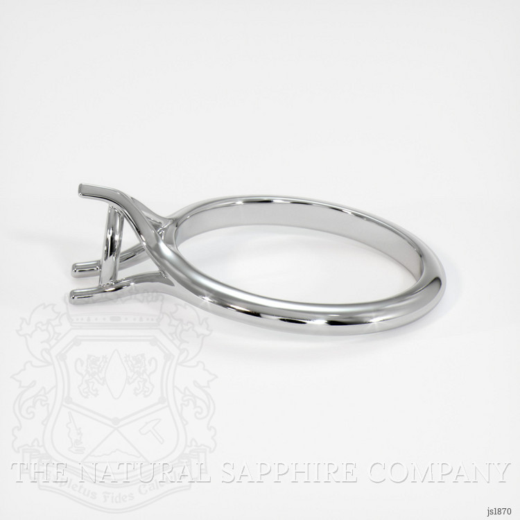18K White Gold Solitaire Ring Setting