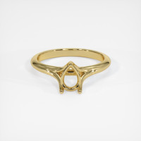 14K Yellow Gold Solitaire Ring Setting Image