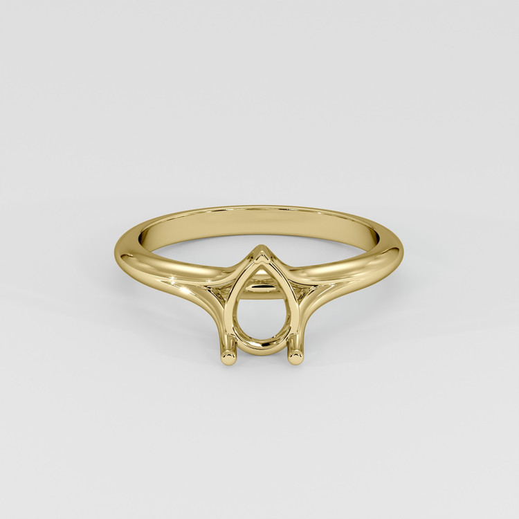 18K Yellow Gold Solitaire Ring Setting