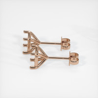 14K Rose Gold Studs Earring Setting Image