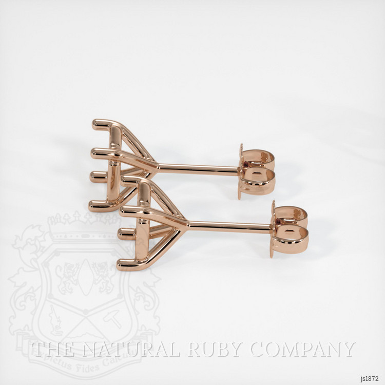 14K Rose Gold Studs Earring Setting