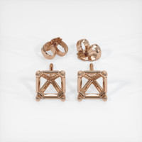 14K Rose Gold Studs Earring Setting Image