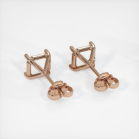 14K Rose Gold Studs Earring Setting Image