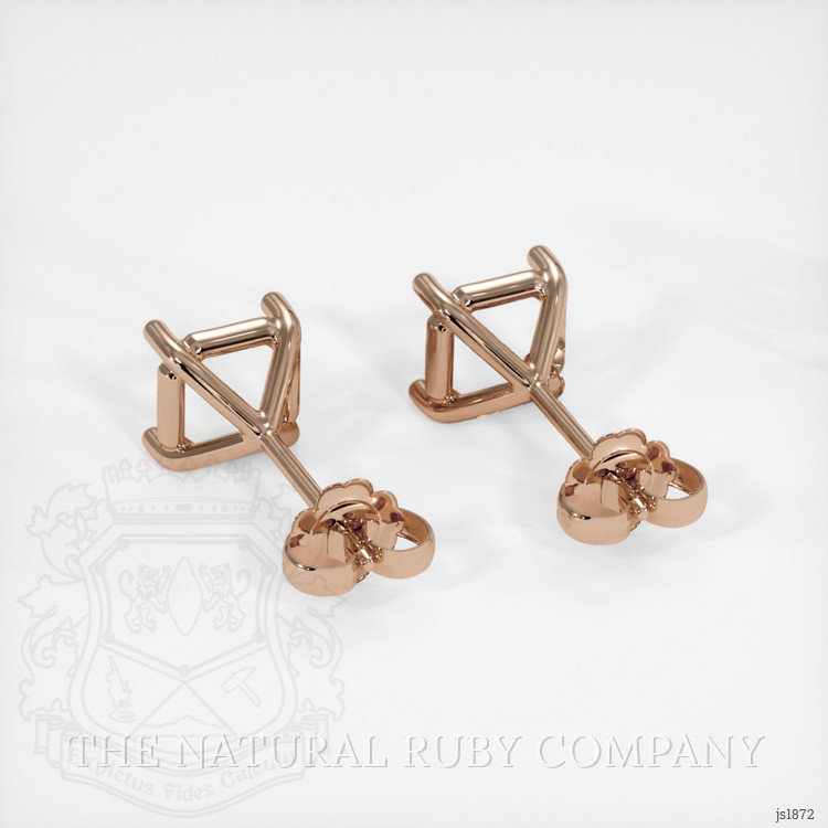 14K Rose Gold Studs Earring Setting