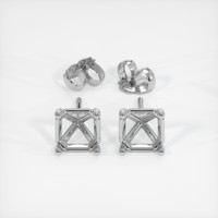 14K White Gold Studs Earring Setting Image