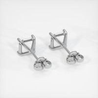 14K White Gold Studs Earring Setting Image