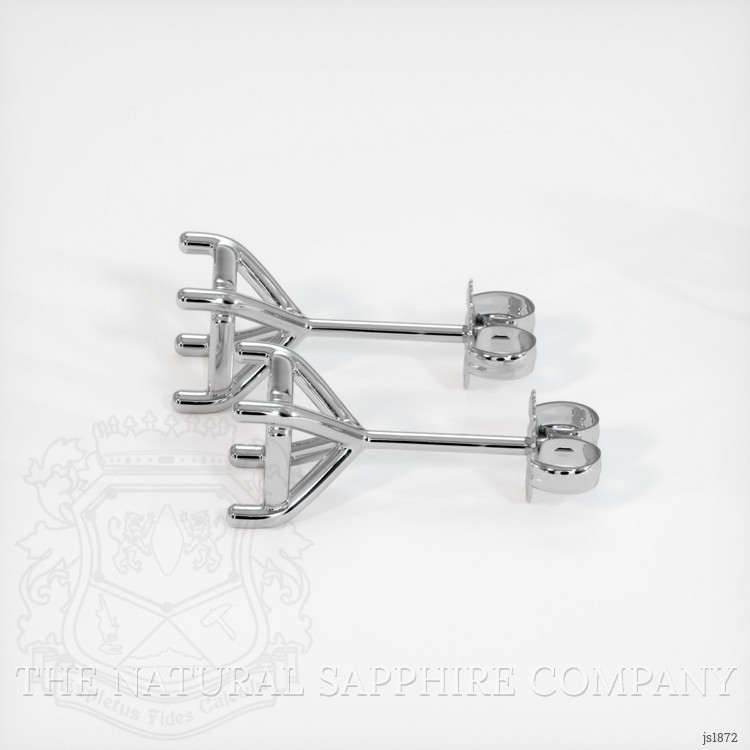18K White Gold Studs Earring Setting