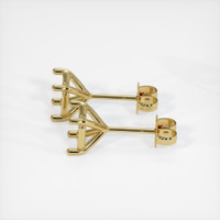 14K Yellow Gold Studs Earring Setting Image
