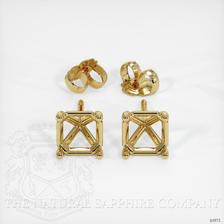 14K Yellow Gold Studs Earring Setting