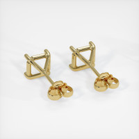 18K Yellow Gold Studs Earring Setting Image