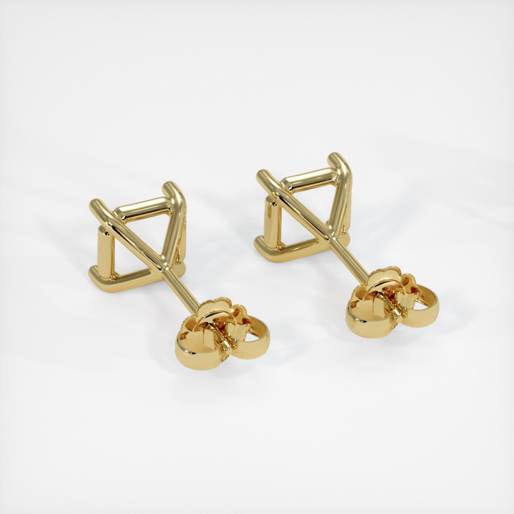 18K Yellow Gold Studs Earring Setting