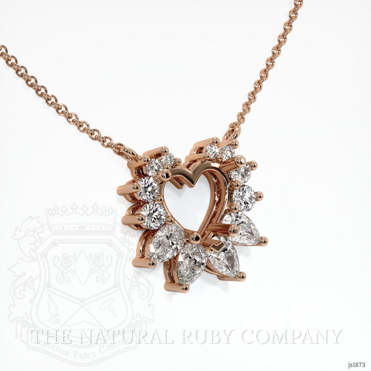 14K Rose Gold Halo Pendant Setting