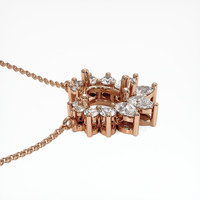 14K Rose Gold Halo Pendant Setting Image