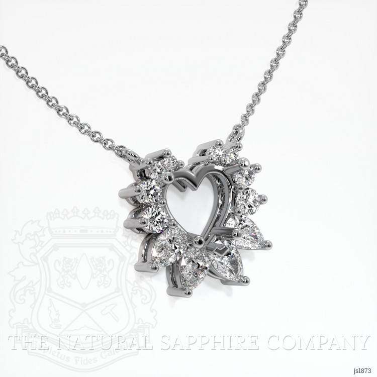 10K White Gold Halo Pendant Setting