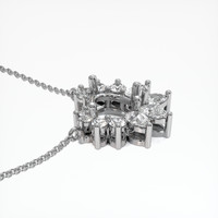 18K White Gold Halo Pendant Setting Image