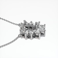 18K White Gold Halo Pendant Setting Image