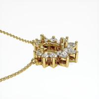 14K Yellow Gold Halo Pendant Setting Image