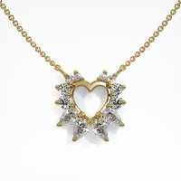 18K Yellow Gold Halo Pendant Setting Video