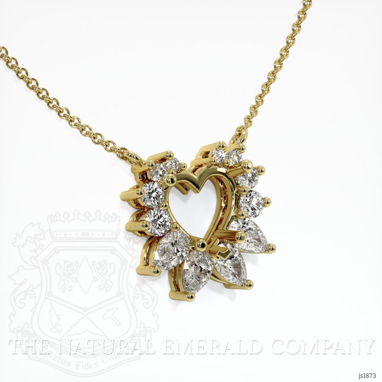 18K Yellow Gold Halo Pendant Setting