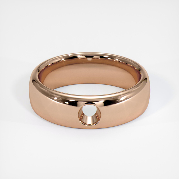 14K Rose Gold Vedic Ring Setting