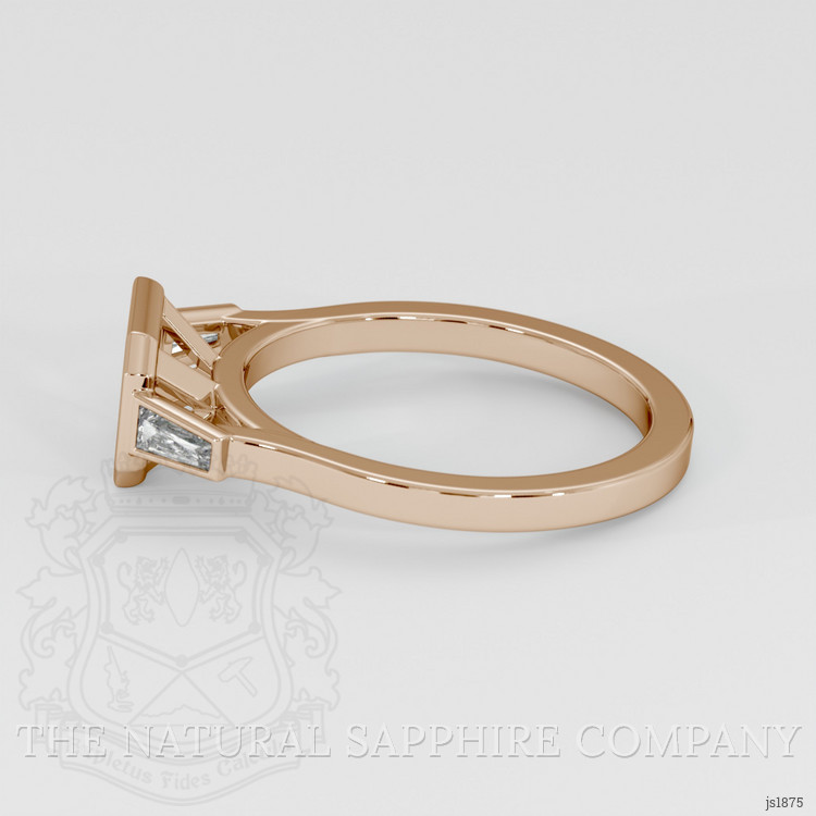 14K Rose Gold Three Stone Ring Setting