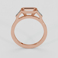 14K Rose Gold Three Stone Ring Setting Image
