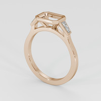 18K Rose Gold Three Stone Ring Setting Video