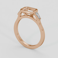18K Rose Gold Three Stone Ring Setting Video