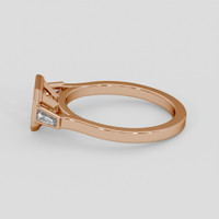 18K Rose Gold Three Stone Ring Setting Image