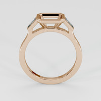 18K Rose Gold Three Stone Ring Setting Image