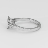 14K White Gold Three Stone Ring Setting Image