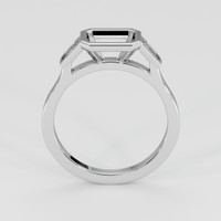 14K White Gold Three Stone Ring Setting Image