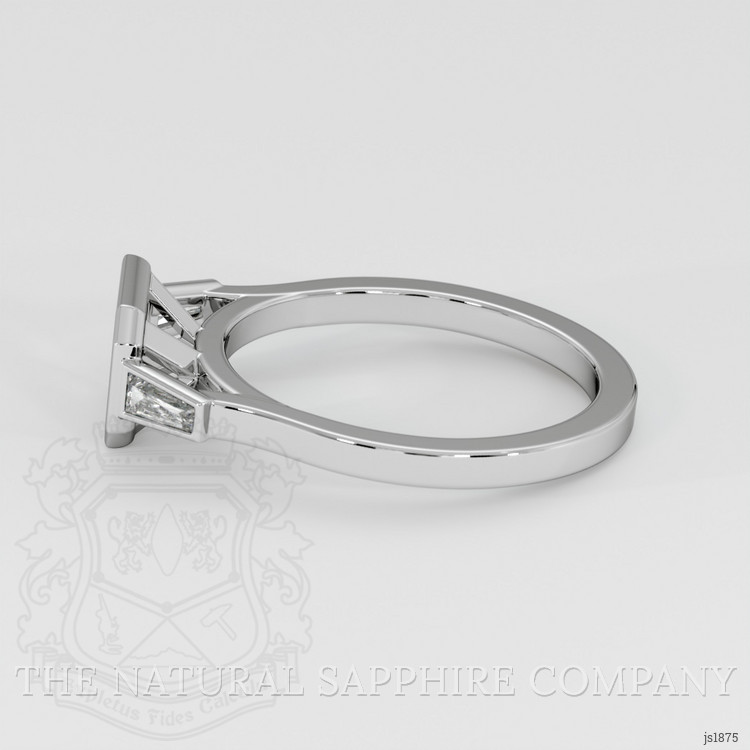 18K White Gold Three Stone Ring Setting