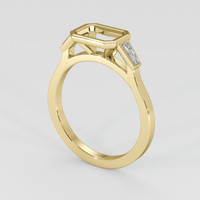 10K Yellow Gold Three Stone Ring Setting Video