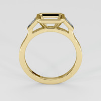10K Yellow Gold Three Stone Ring Setting Image