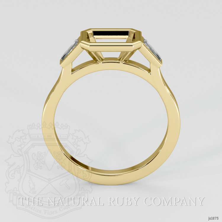 14K Yellow Gold Three Stone Ring Setting