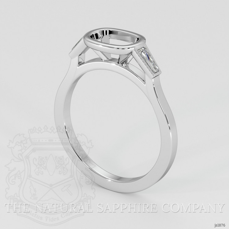 Platinum 950 Three Stone Ring Setting